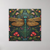 Elegante libel boho botanische canvas afdruk (Voorkant)