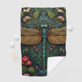 Elegante  libel boho botanische golfhanddoek (Insitu)