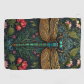 Elegante  libel boho botanische golfhanddoek (Horizontaal)