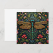 Elegante  libel boho botanische kaart (Voorkant / Achterkant)