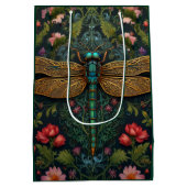 Elegante  libel boho botanische medium cadeauzakje (Achterkant)