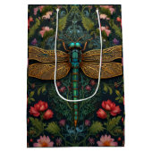 Elegante libel boho botanische medium cadeauzakje (Achterkant)