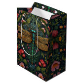 Elegante libel boho botanische medium cadeauzakje (Achterkant Gekanteld)