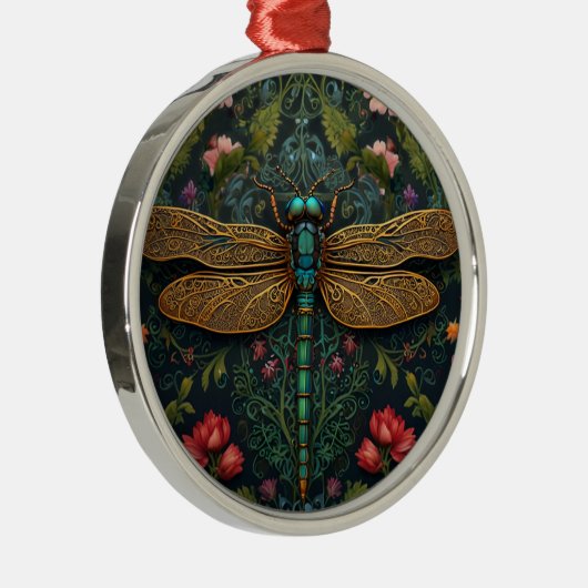 Elegante  libel boho botanische metalen ornament (Rechts)