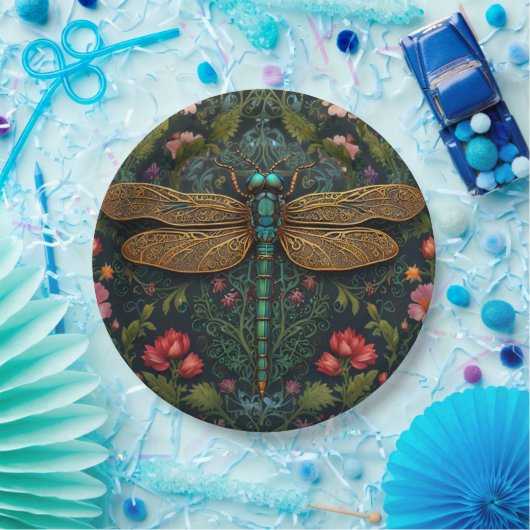 Elegante  libel boho botanische papieren bordje (Feest)