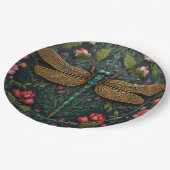 Elegante  libel boho botanische papieren bordje (Gekanteld)