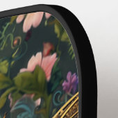 Elegante libel boho botanische pickleball paddle (Links Detail)