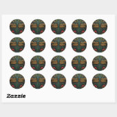 Elegante libel boho botanische ronde sticker (Vel)