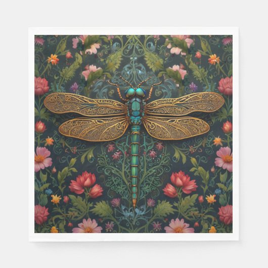 Elegante libel boho botanische servet (Voorkant)