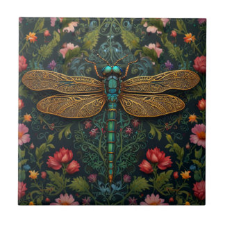 Elegante libel boho botanische tegeltje