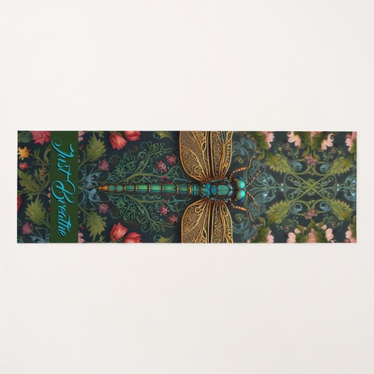 Elegante  libel boho botanische yogamat (Voorkant (horizontaal))