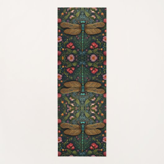 Elegante  libel boho botanische yogamat (Voorkant)