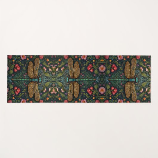 Elegante  libel boho botanische yogamat (Voorkant (horizontaal))