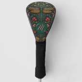 Elegante  libel botanische kalligrafie golfheadcover (Voorkant)