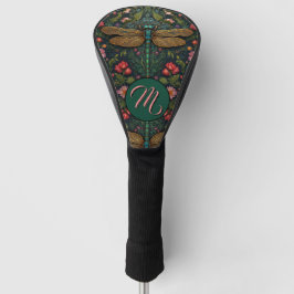 Elegante libel botanische kalligrafie golfheadcover