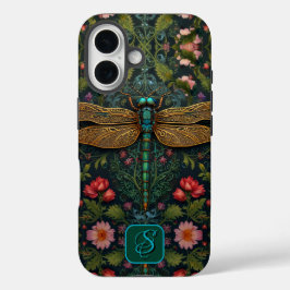 Elegante libel botanische personaliseren iPhone 16 hoesje