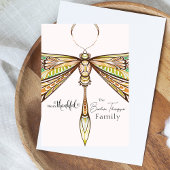 Elegante libel dank u kaart