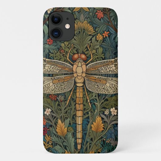 Elegante libel kunstwerk botanische boho chic Case-Mate iPhone case (Achterkant)