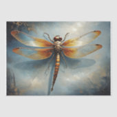 Elegante libel op gradiënt blauwe achtergrond tissuepapier (Voorkant)