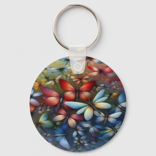 Elegante Libellen Sleutelhanger (Voorkant)