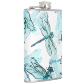Elegante libellen: Waterverf Wonder Heupfles (Rechts)