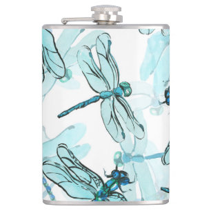 Elegante libellen: Waterverf Wonder Heupfles