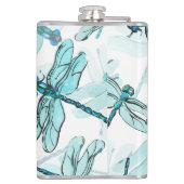 Elegante libellen: Waterverf Wonder Heupfles (Achterkant)