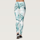 Elegante libellen: Waterverf Wonder Leggings (Achterkant)
