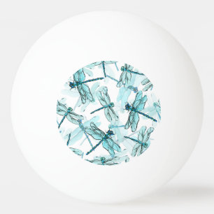 Elegante libellen: Waterverf Wonder Pingpongbal