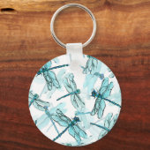 Elegante libellen: Waterverf Wonder Sleutelhanger (Voorkant)