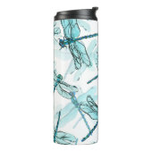 Elegante libellen: Waterverf Wonder Thermosbeker (Gedraaid links)