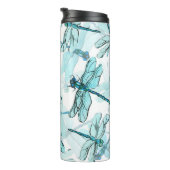 Elegante libellen: Waterverf Wonder Thermosbeker (Geroteerd rechts)