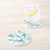 Elegante libellen: Waterverf Wonder Zandsteen Onderzetter (Zijkant)