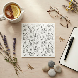 Elegante Libellen & Wilde Bloemen Servet