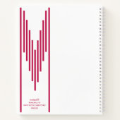 Elegante libro de bocetos blanco regalo para ella notitieboek (Achterkant)