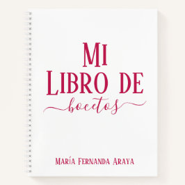 Elegante libro de bocetos blanco regalo para ella notitieboek