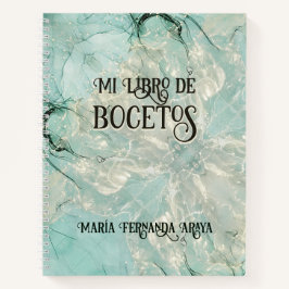 Elegante libro de bocetos soft green para ella notitieboek