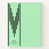 Elegante libro de bocetos soft green para ella notitieboek (Achterkant)