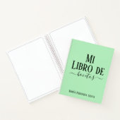 Elegante libro de bocetos soft green para ella notitieboek (Binnen)