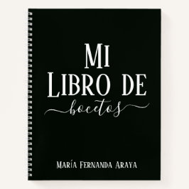 Elegante libro de bocetos verde regalo para ella notitieboek