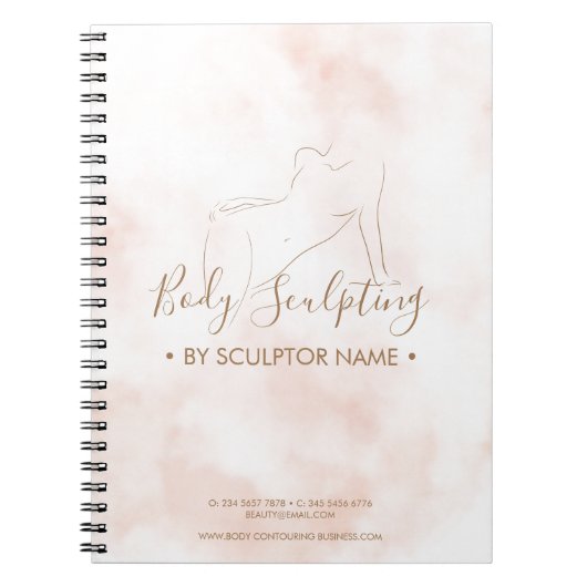 Elegante lichaamsmodellering contouring spa notitieboek (Voorkant)