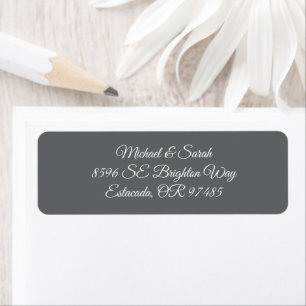 Elegante Licht Antraciet Retouradres Etiket