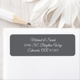Elegante Licht Antraciet Retouradres Etiket