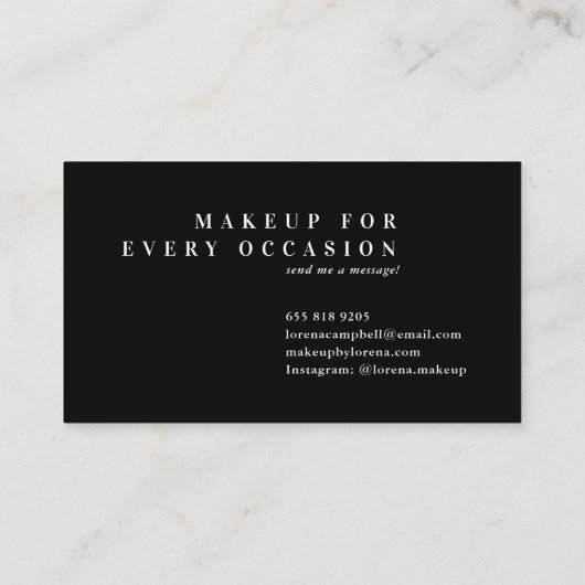 Elegante licht beige chique gouden folie marmer mi visitekaartje (Achterkant)