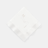 Elegante licht gouden script Initialen bruiloft be Servet (Hoek)