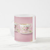 Elegante Licht Roze Keramische Thee Cup Matglas Koffiemok (Voorkant links)