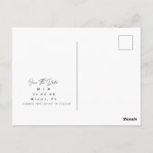 Elegante Licht String Save the Date Script Ansicht Briefkaart (Achterkant)