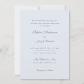 Elegante lichtblauwe chinoiserie bruiloft kaart (Voorkant)