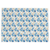 Elegante lichtblauwe en gouden bloemige Waterverf Groot Cadeauzakje (Achterkant)