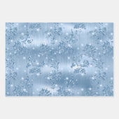 Elegante Lichtblauwe Glitter Glam Patronen Inpakpapier Vel (Voorkant)